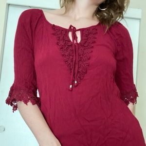 Maroon mini dress